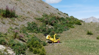 Broyeur en montagne à la casse du boeuf